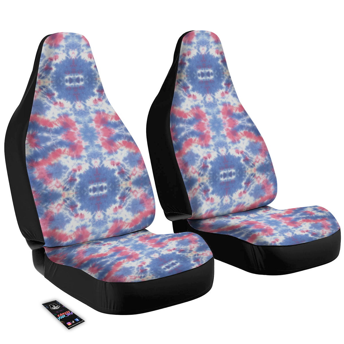 Tie Dye Two Tone Print Pattern Car Seat Covers-grizzshop