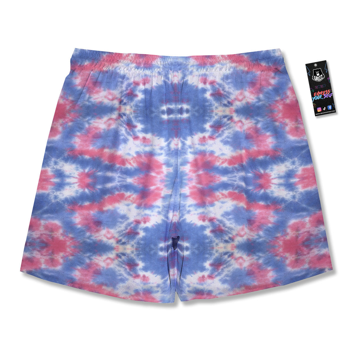 Tie Dye Two Tone Print Pattern Men's Running Shorts-grizzshop