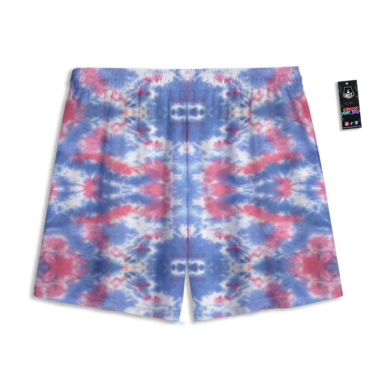 Tropical Embroidery Print Pattern Mesh Shorts