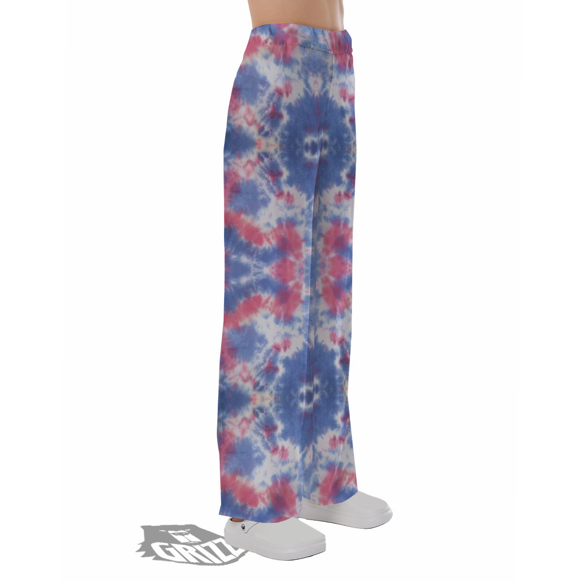 Tie Dye Two Tone Print Pattern Pajama Pants-grizzshop