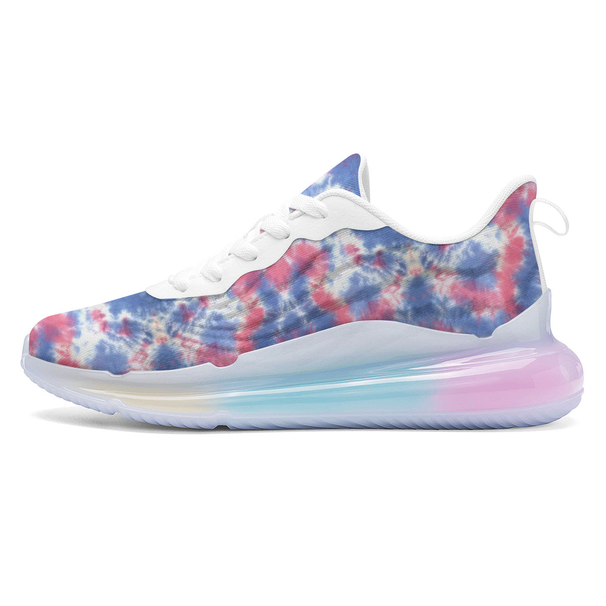 Tie Dye Two Tone Print Pattern Running Sneakers-grizzshop