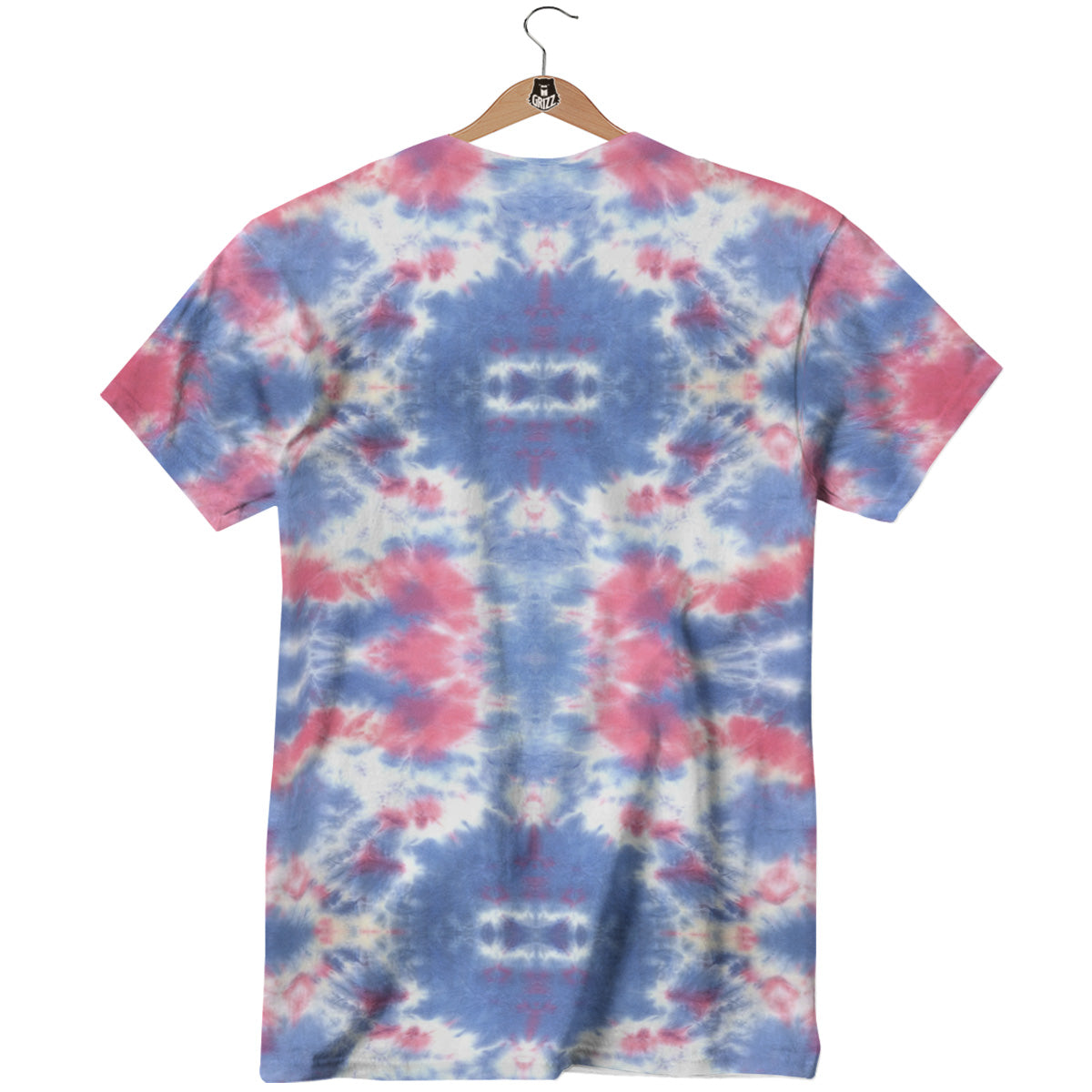 Tie Dye Two Tone Print Pattern T-Shirt-grizzshop