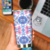 Tie Dye Two Tone Print Pattern Tumbler-grizzshop