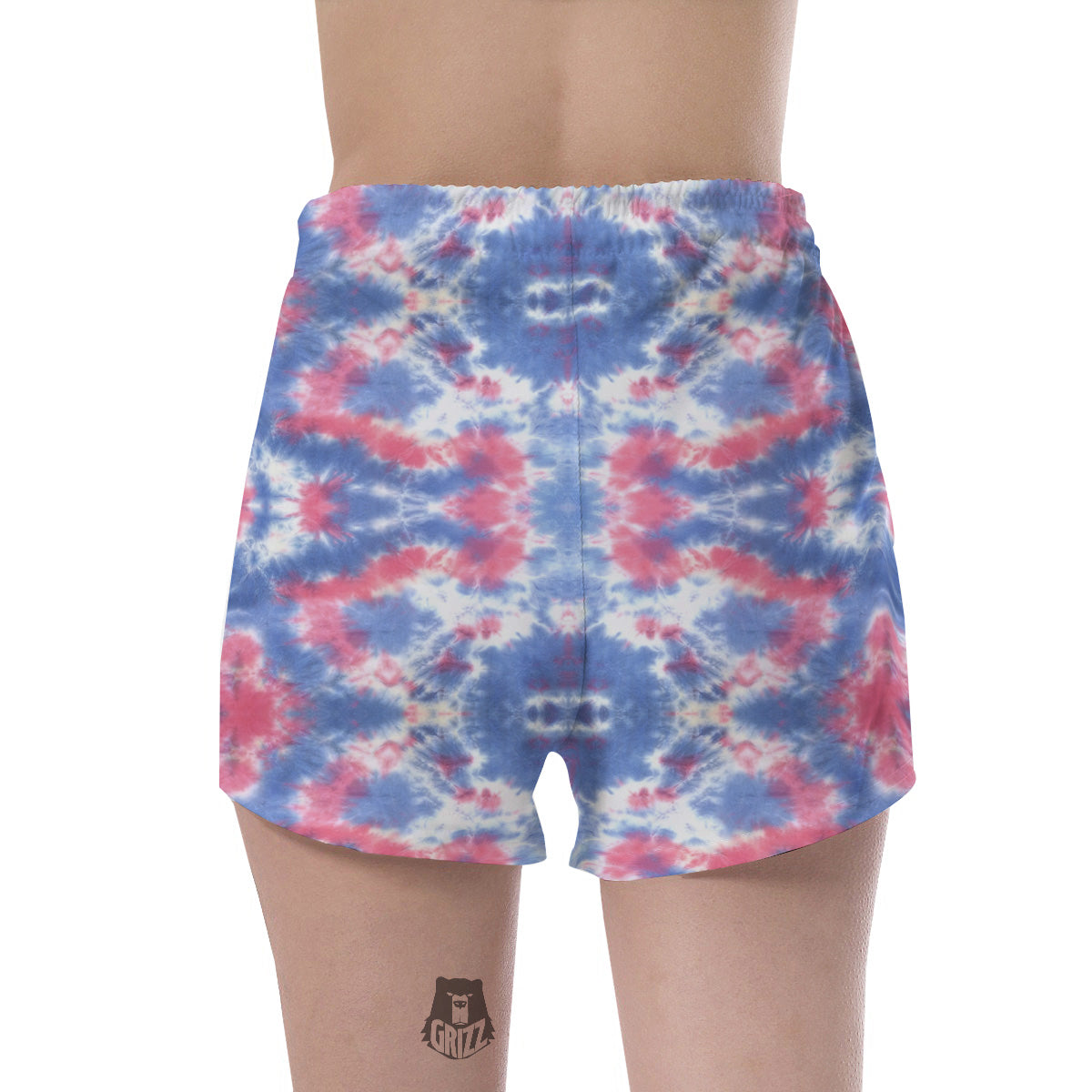 Tie Dye Two Tone Print Pattern Women's Shorts-grizzshop