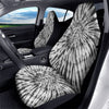 Tie Dye White And Black Print Car Seat Covers-grizzshop