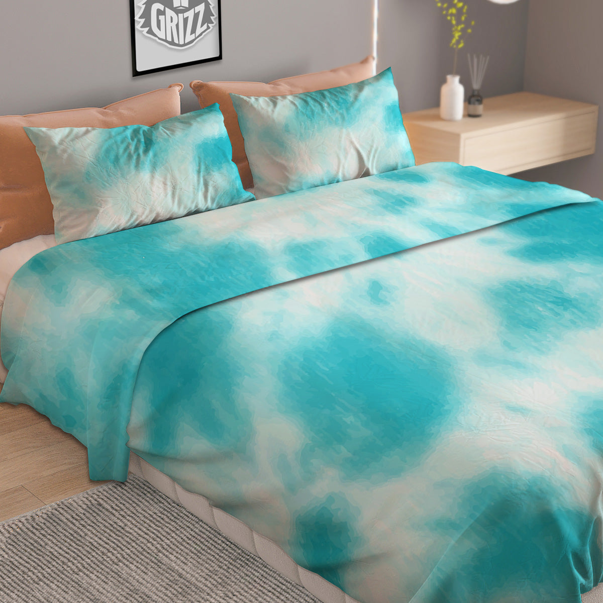 Texture Diamond Print Duvet Cover Bedding Set