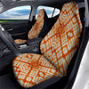 Tie Dye Zigzag Orange Watercolor Print Car Seat Covers-grizzshop