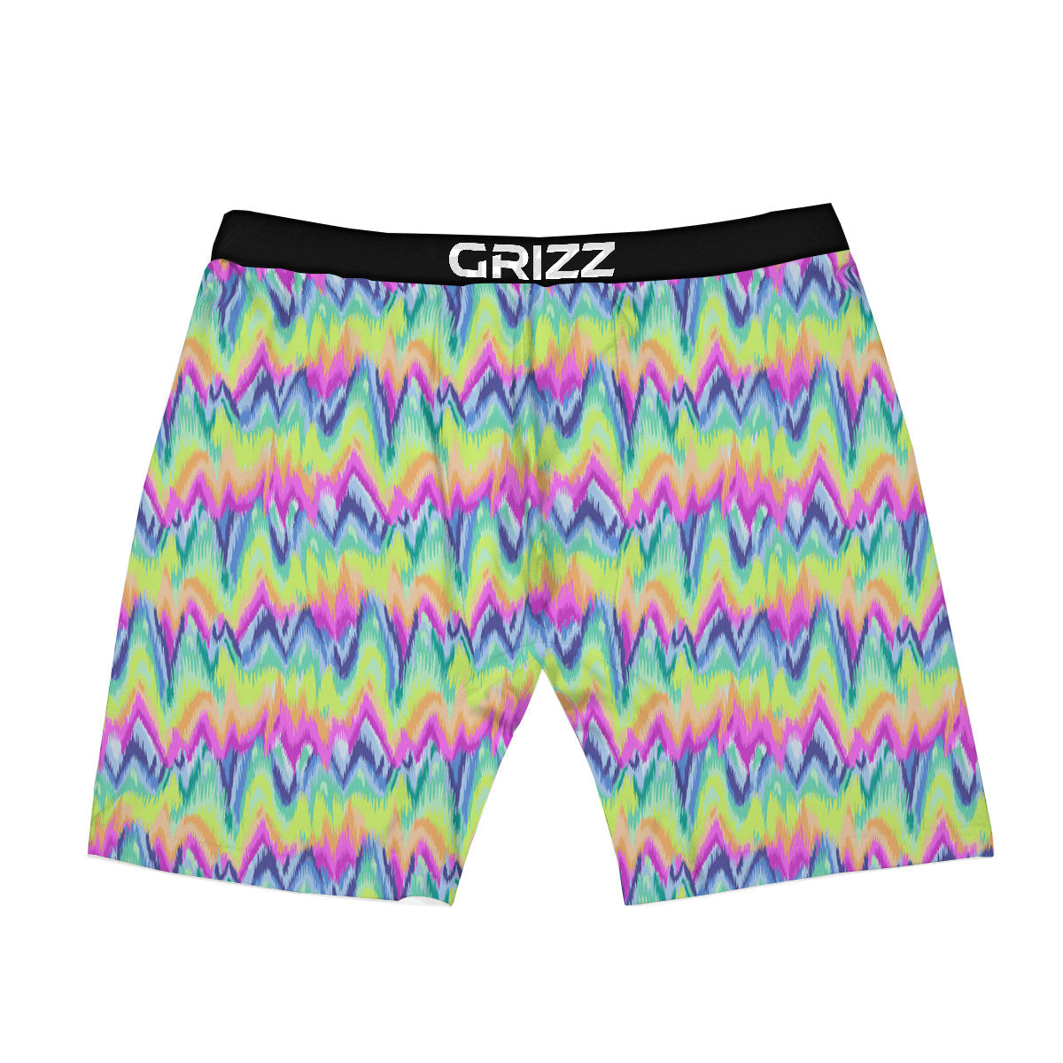 Tie Dye Zigzag Rainbow Print Pattern Boxer Briefs-grizzshop