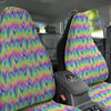 Tie Dye Zigzag Rainbow Print Pattern Car Seat Covers-grizzshop