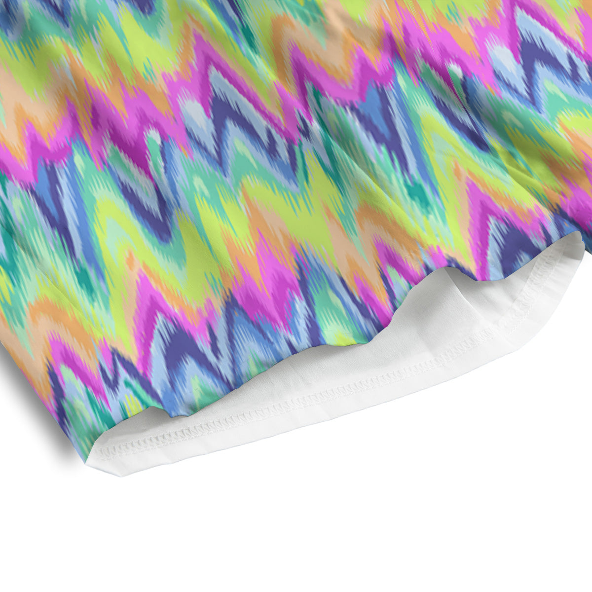 Tie Dye Zigzag Rainbow Print Pattern Men's Athletic Shorts