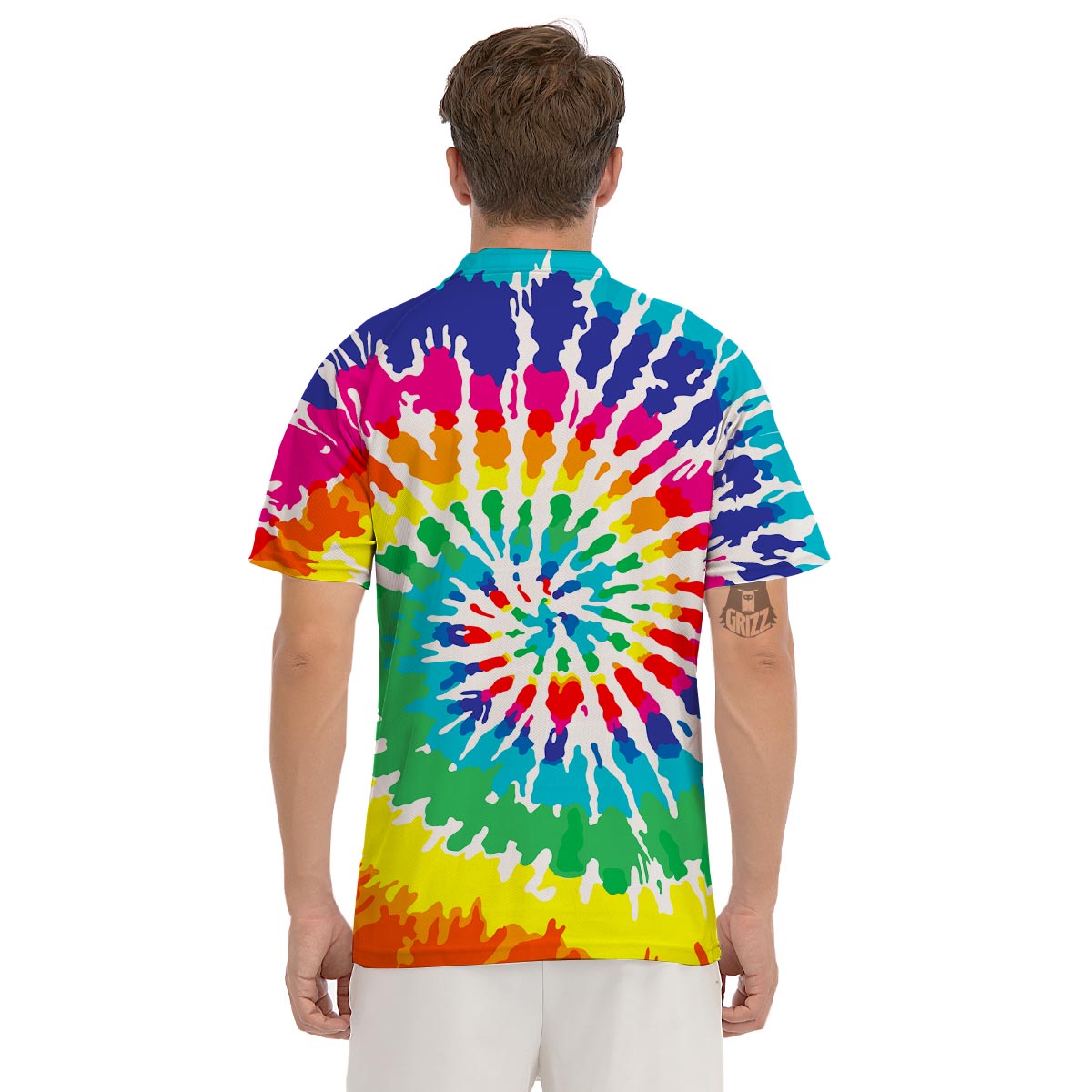 Tie Dye Men's Golf Shirts-grizzshop