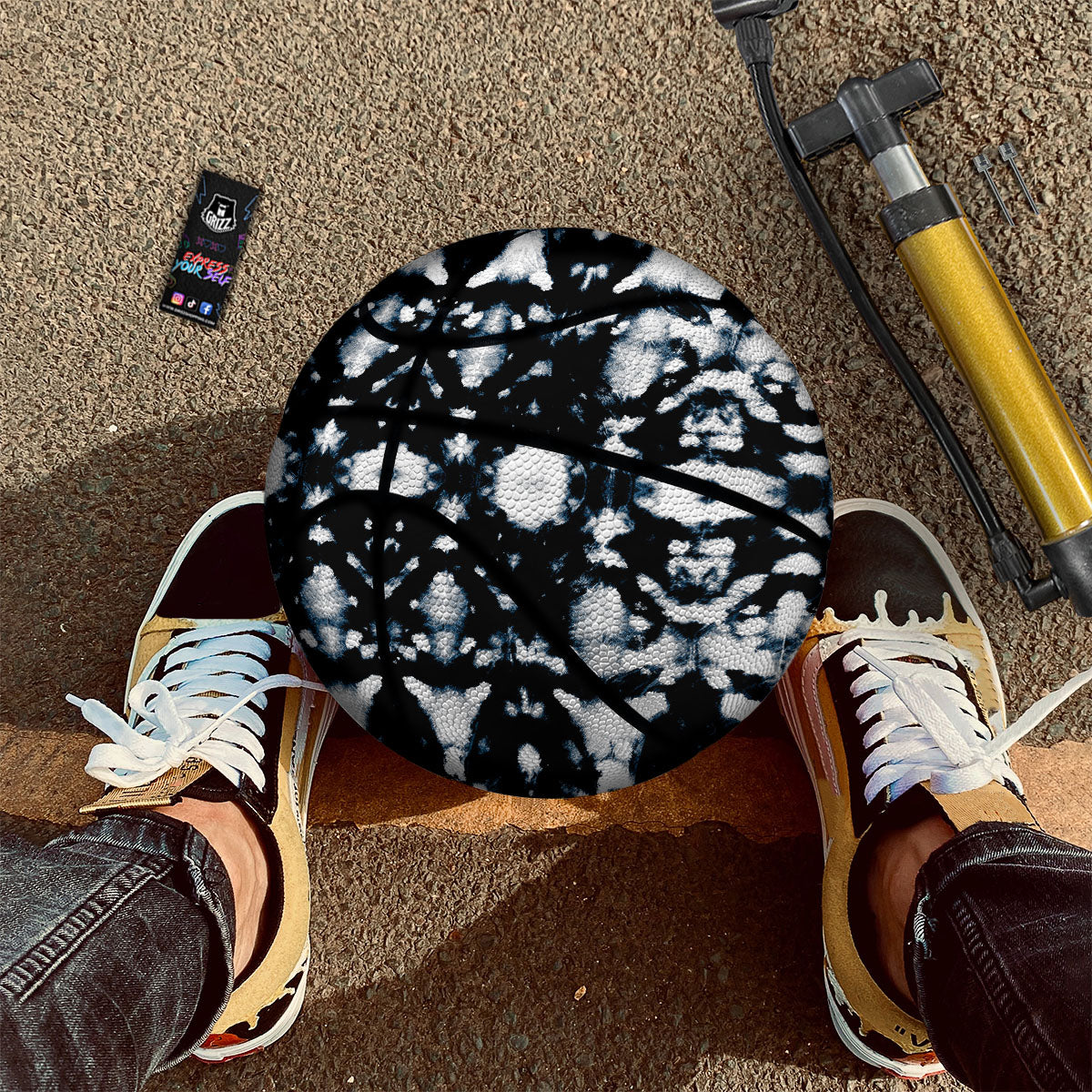 Tie Dye Black Backed Print Basketball