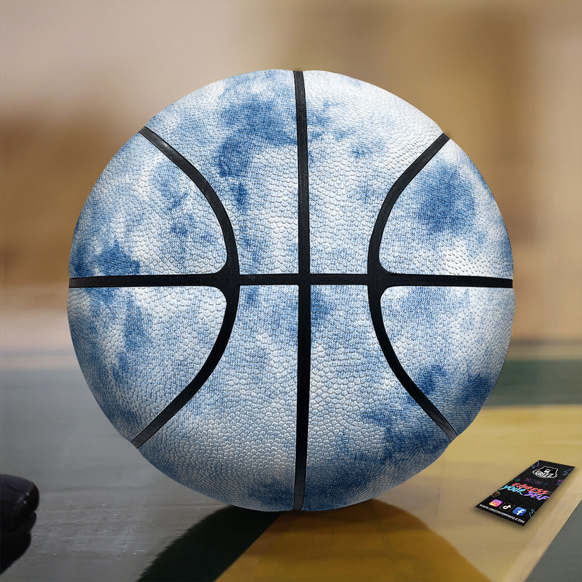 Tie Dye Blue Print Basketball