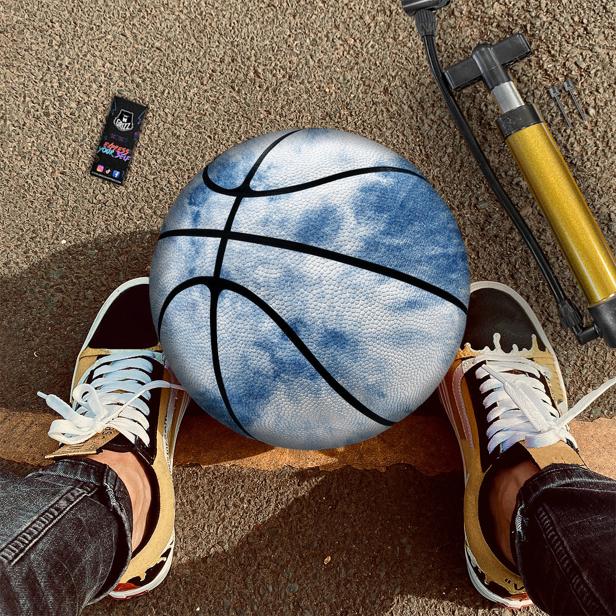 Tie Dye Blue Print Basketball