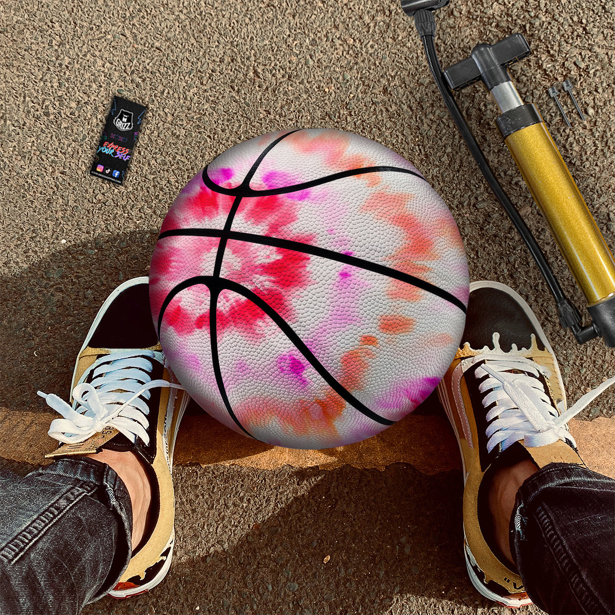 Tie Dye Circle Print Basketball