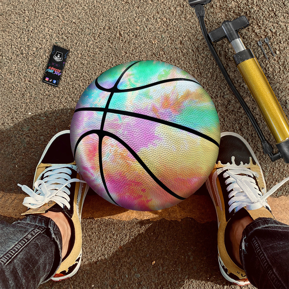 Tie Dye Colorful Print Basketball