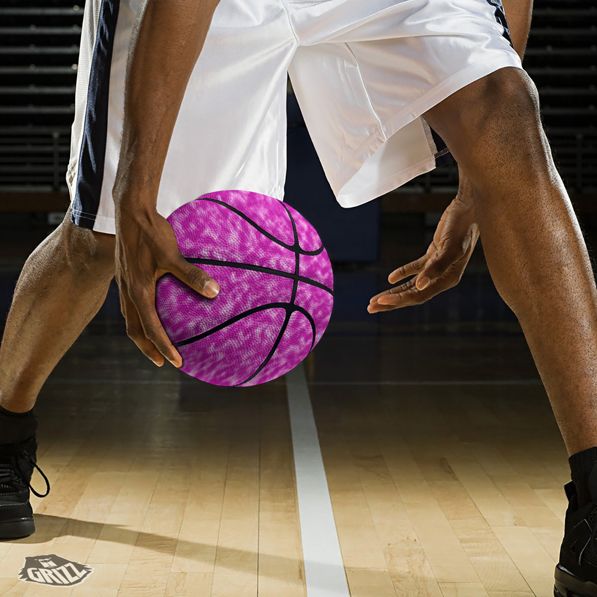 Tie Dye Hot Pink Print Pattern Basketball