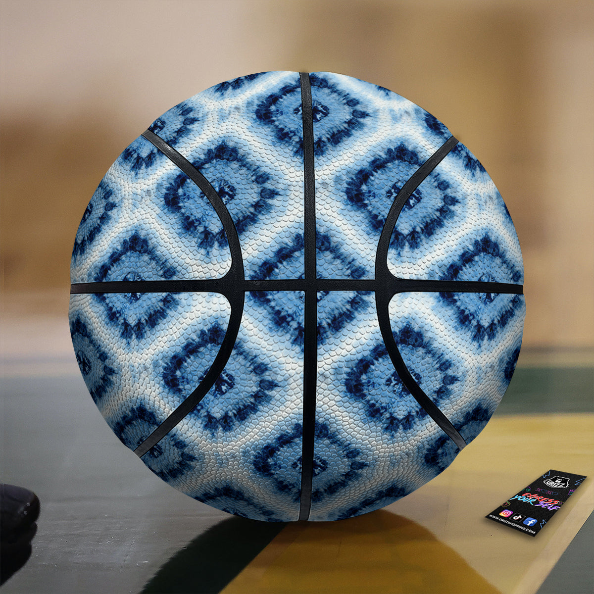 Tie Dye Indigo Color Blue Print Basketball