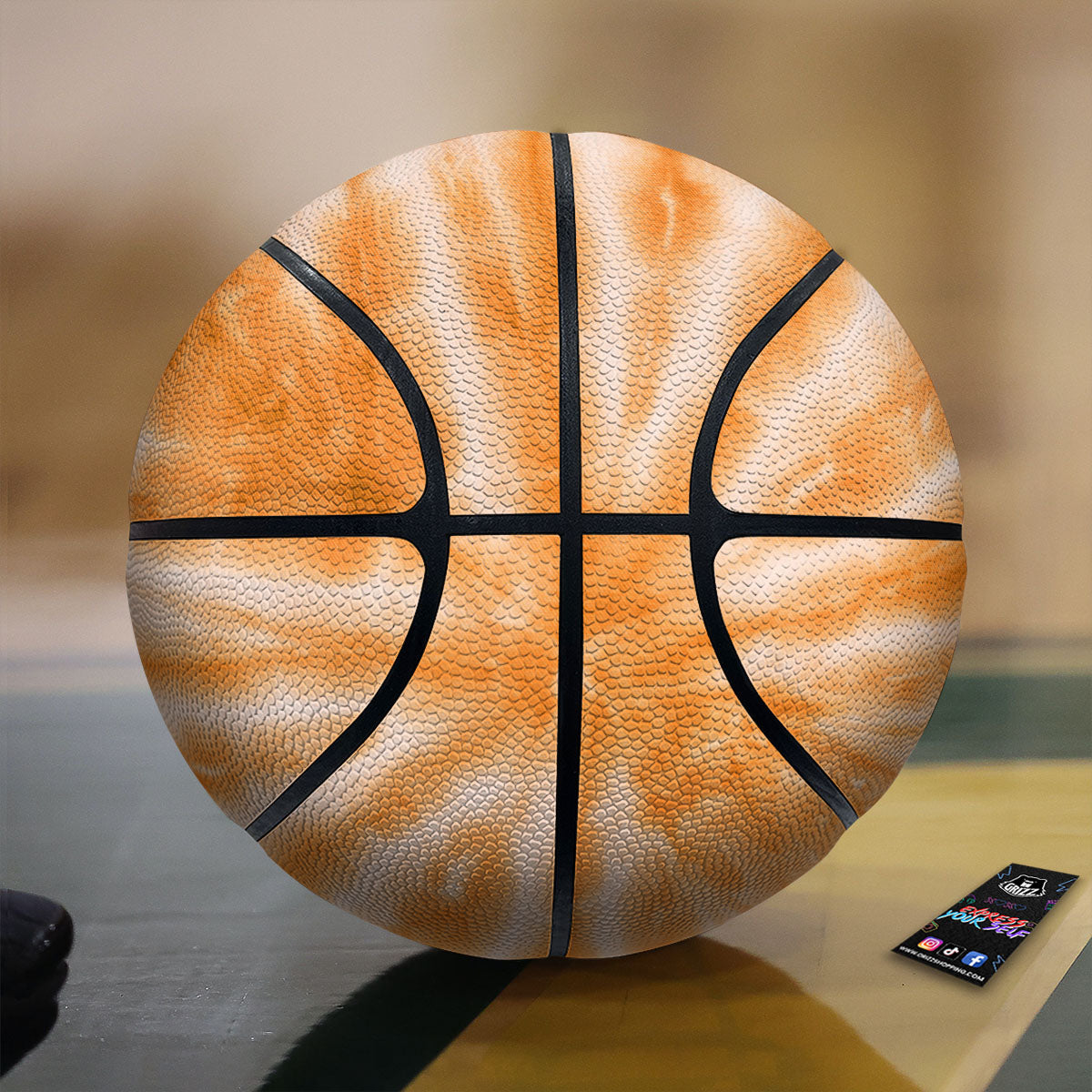 Tie Dye Orange Print Basketball