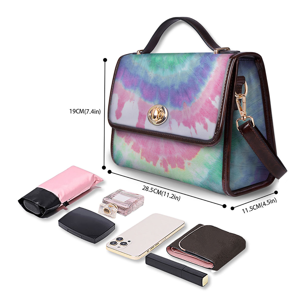 Tie Dye Pastel Print Women's Satchel Bag