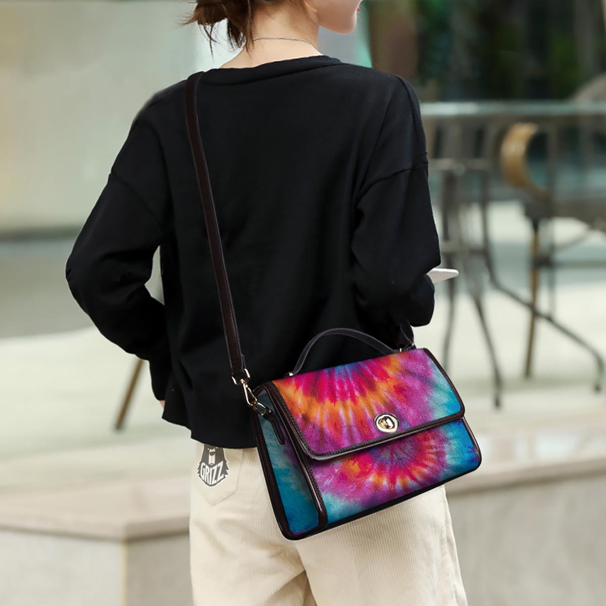 Tie Dye Pattern Print Women's Satchel Bag