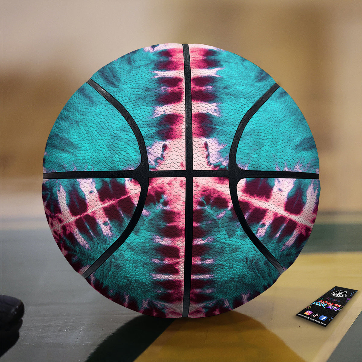 Tie Dye Peace Sign Print Basketball