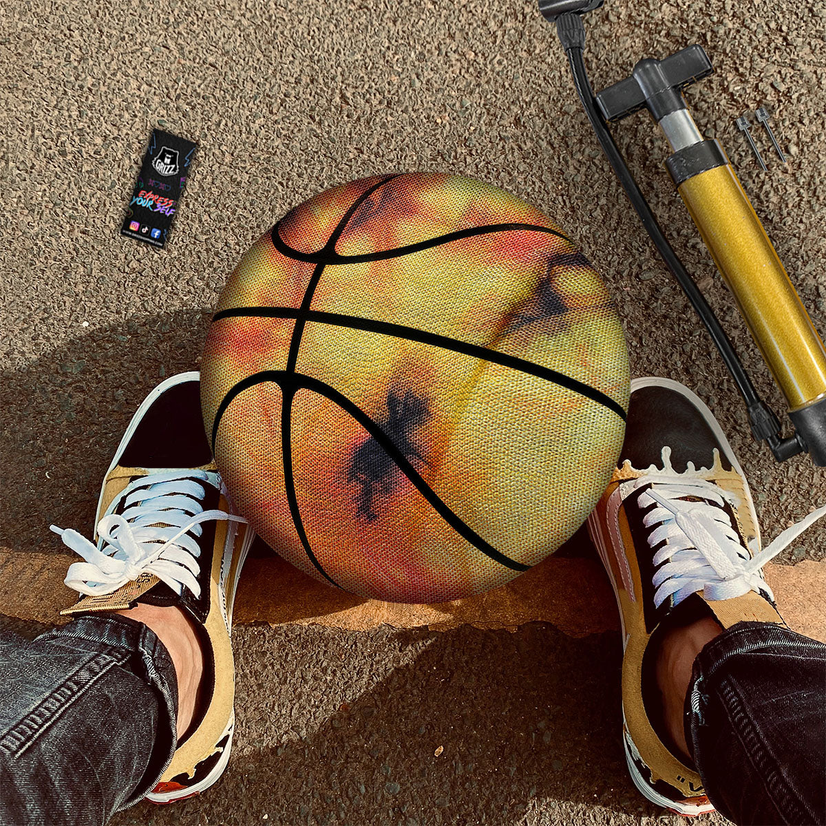 Tropical Leaves Violet Print Pattern Basketball