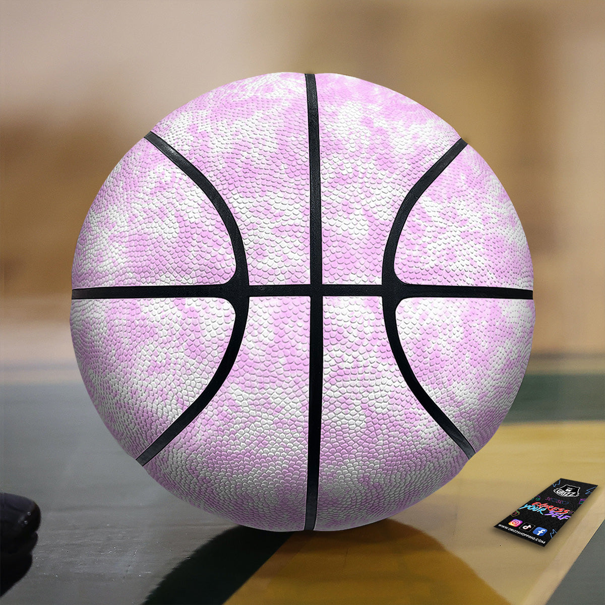 Tie Dye Shibori Pink Print Pattern Basketball