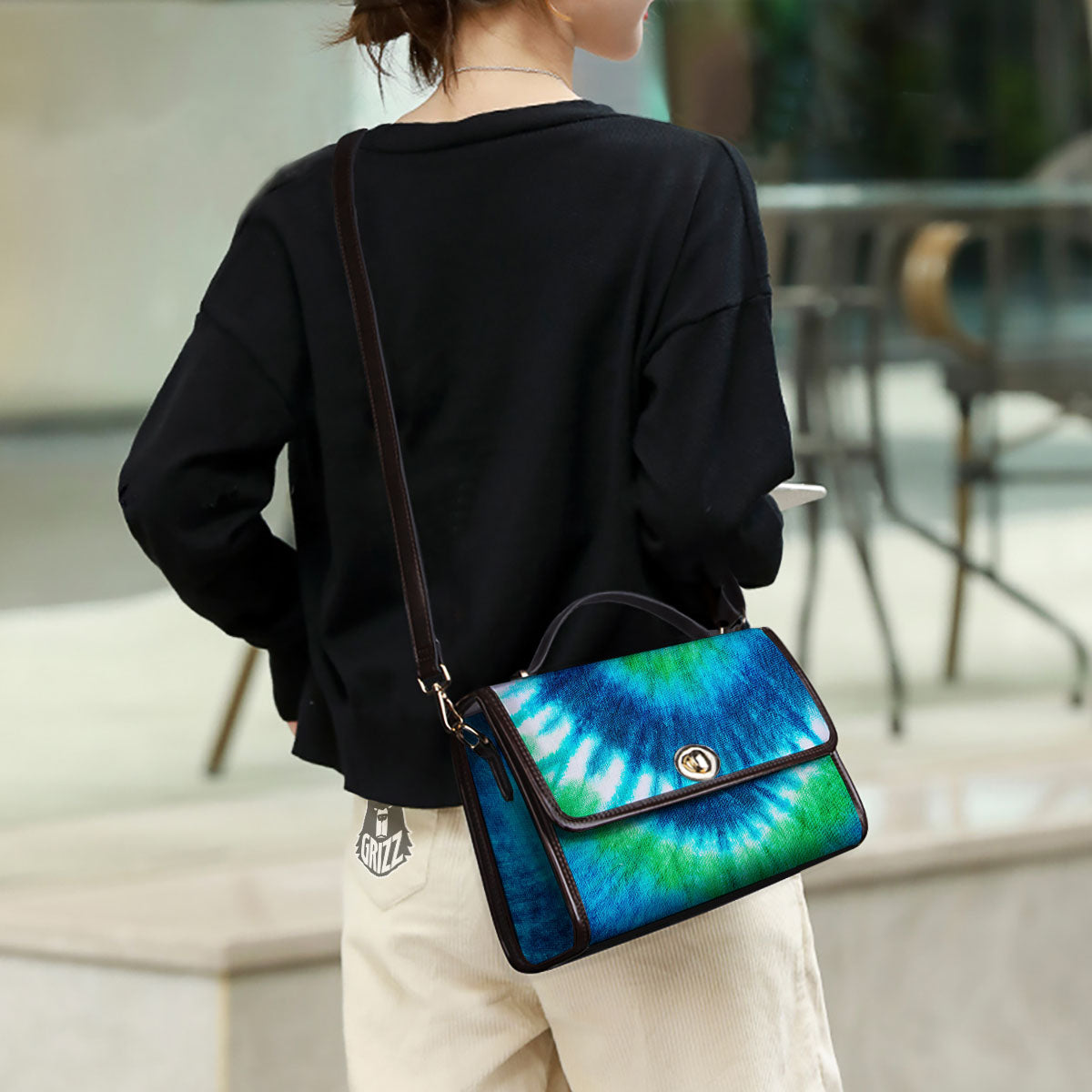 Tie Dye Spiral Print Women's Satchel Bag