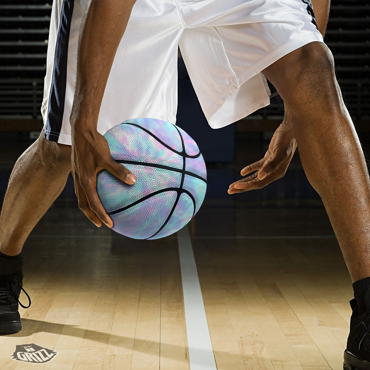 Tie Dye Teal And Pink Print Basketball
