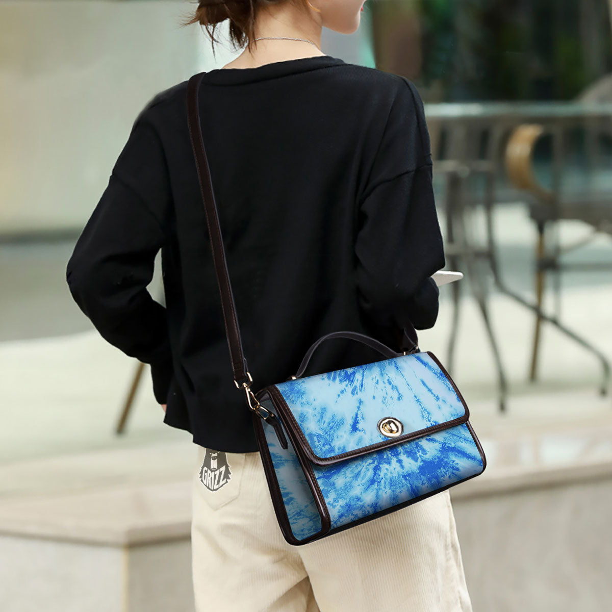 Tie Dye Turquoise Print Women's Satchel Bag