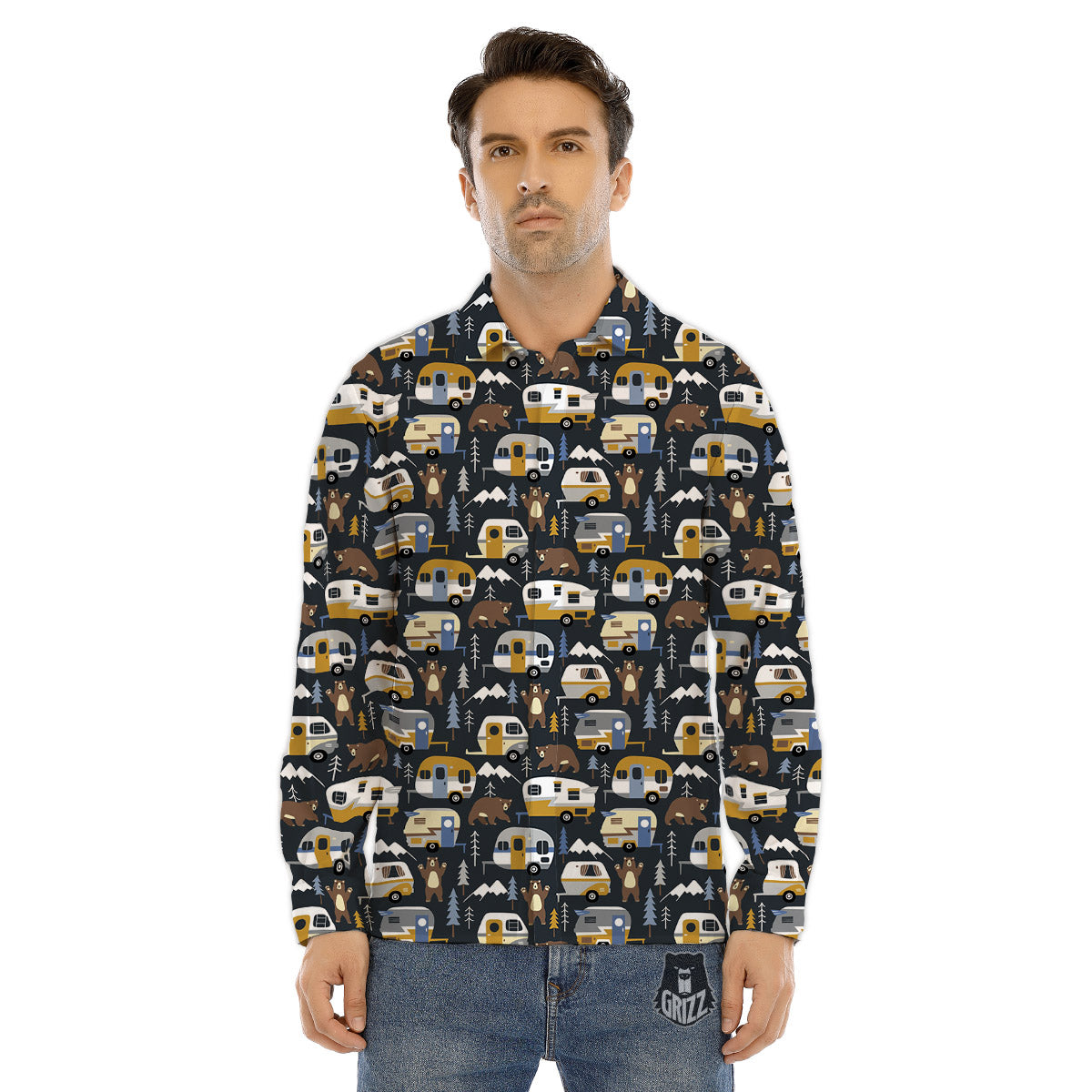 Tiger And Chinese New Year Print Pattern Men's Dress Shirts-grizzshop