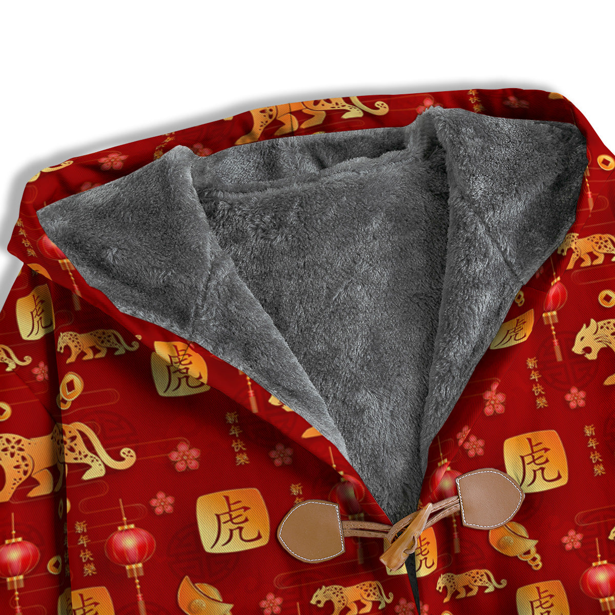 Tiger And Chinese New Year Print Pattern Men's Windbreaker Jacket-grizzshop