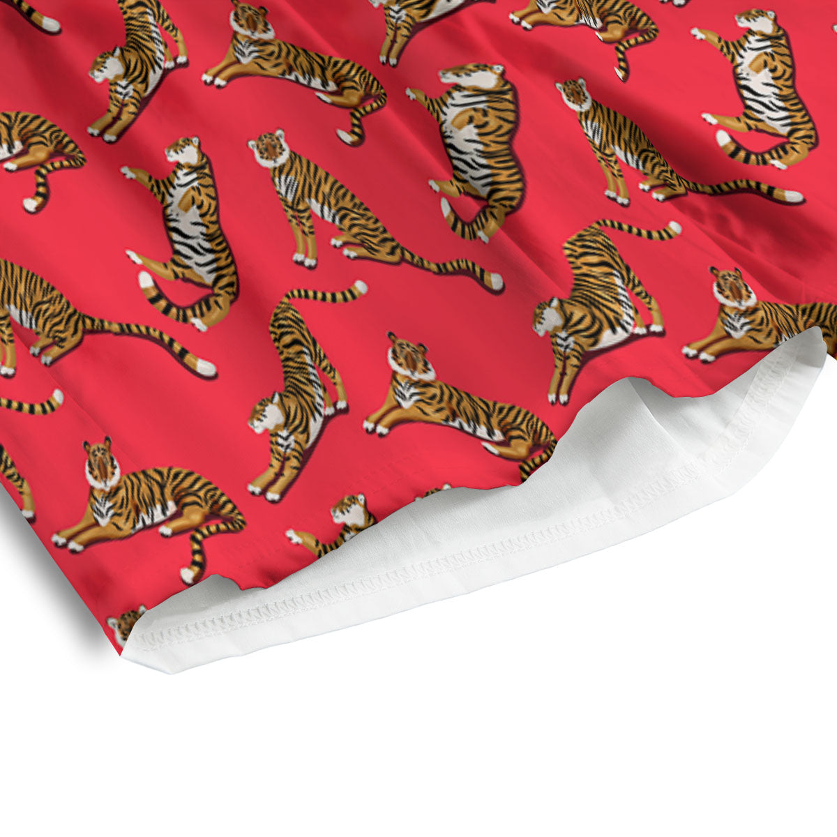 Tiger Cartoon Print Pattern Men's Athletic Shorts