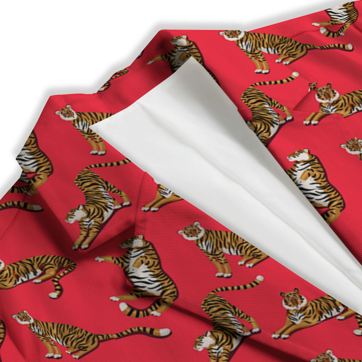 Tiger Cartoon Print Pattern Women's Blazer-grizzshop