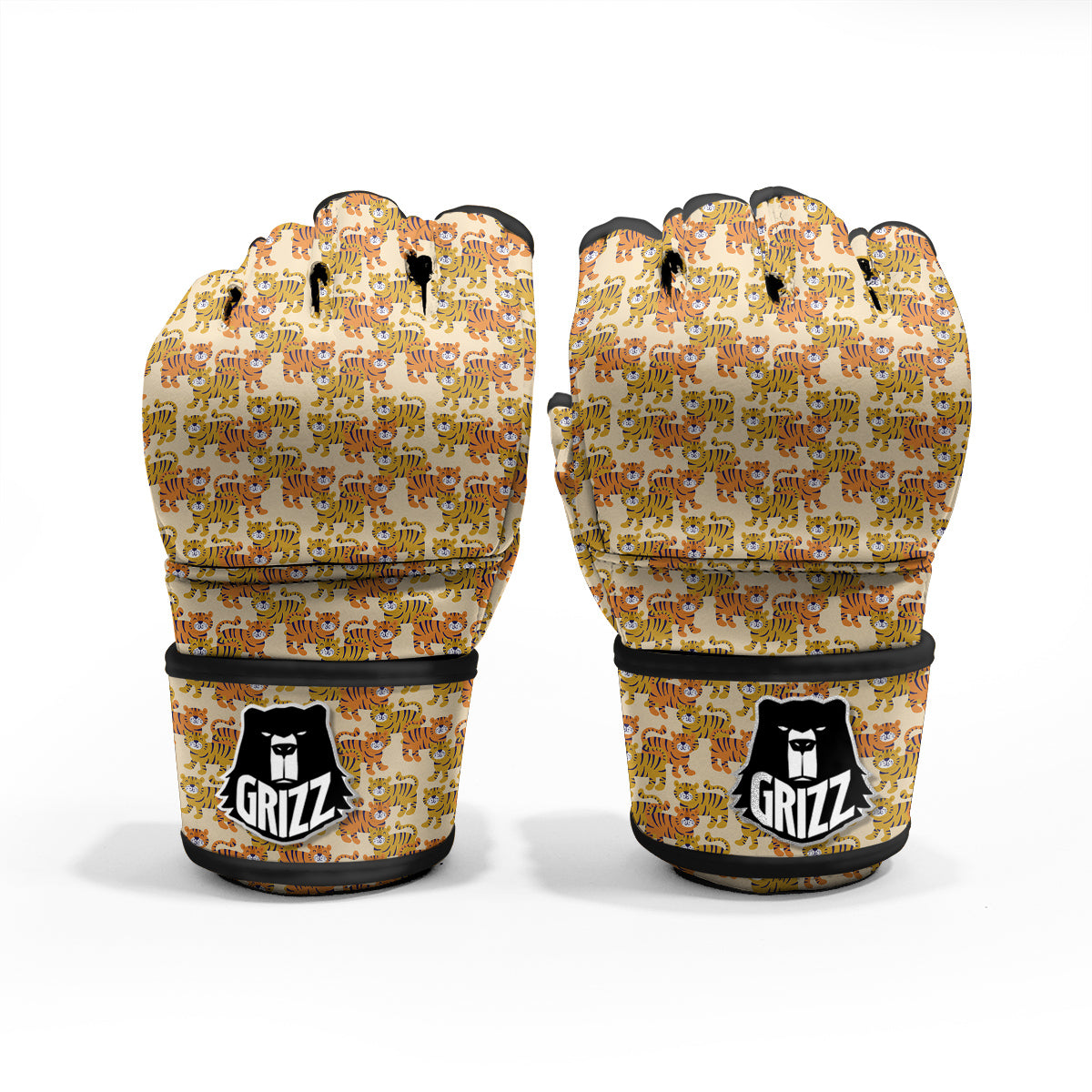 Tiger Cute Print Pattern MMA Gloves-grizzshop
