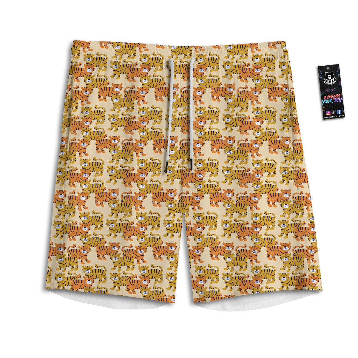 Tribal Hawaii Polynesian Print Men's Athletic Shorts