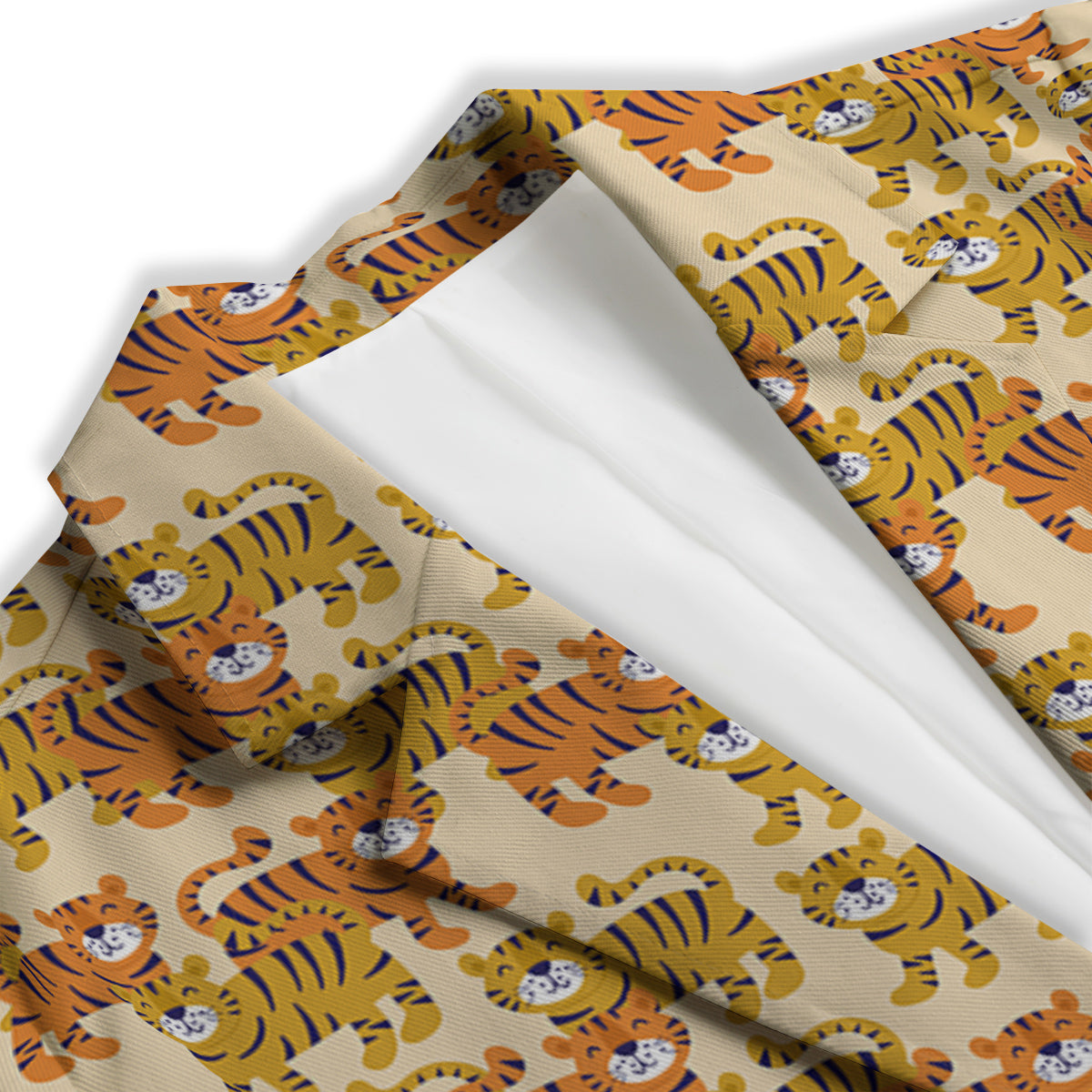 Tiger Cute Print Pattern Women's Blazer-grizzshop