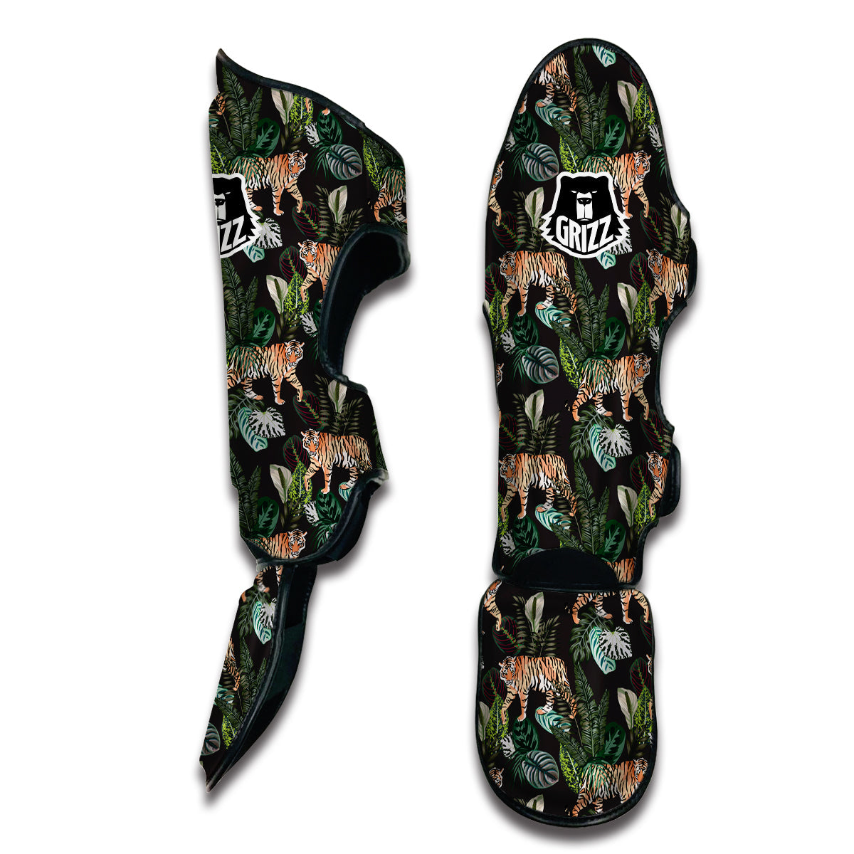 Tiger Exotic Tropical Muay Thai Shin Guards-grizzshop