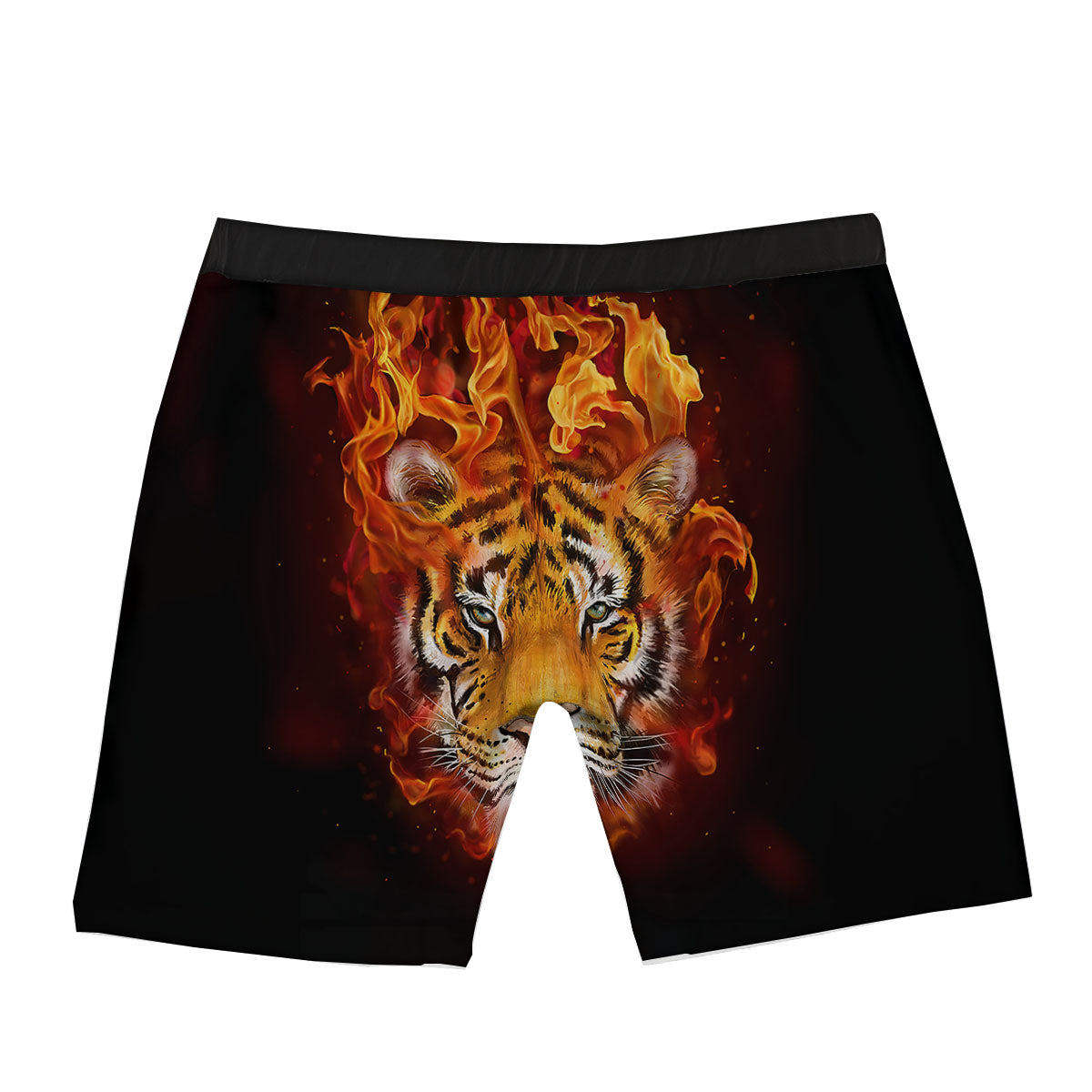 Tiger Flame Print Boxer Briefs-grizzshop