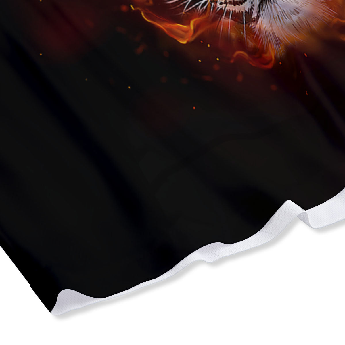 Tiger Flame Print Mesh Shorts