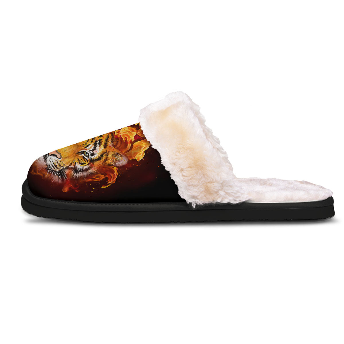 Tiger Flame Print Slippers-grizzshop