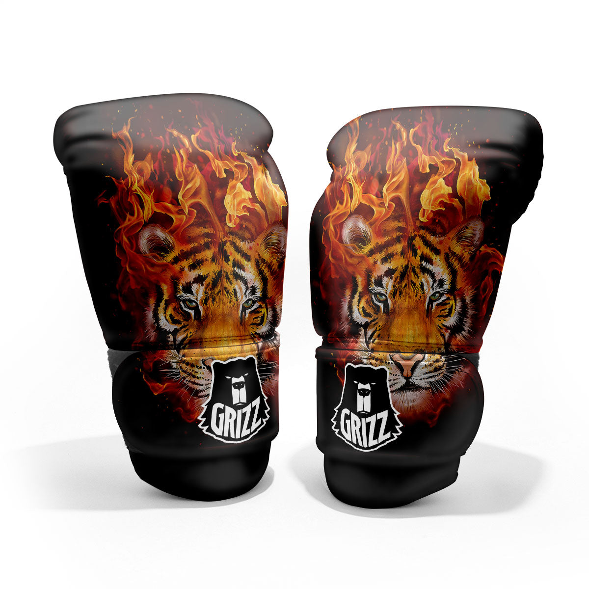 Tiger Flame Print Pro Boxing Glove