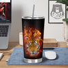 Tiger Flame Print Tumbler-grizzshop