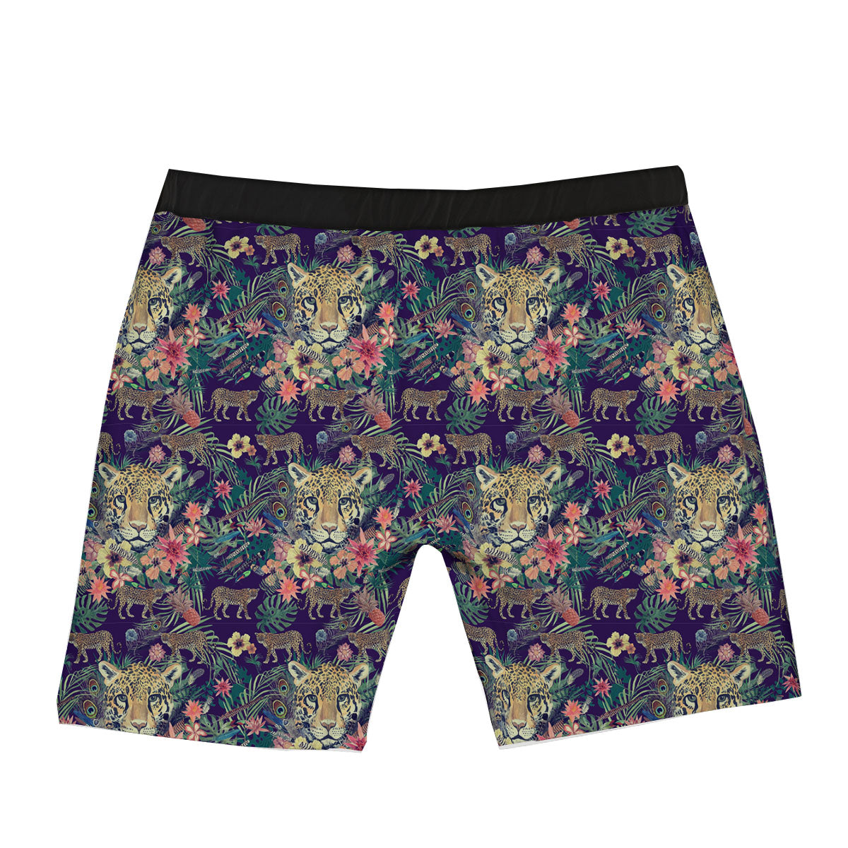 Tiger Flower And Print Pattern Boxer Briefs-grizzshop