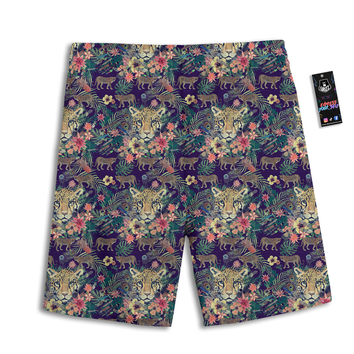 Tribal Maori Print Men's Athletic Shorts