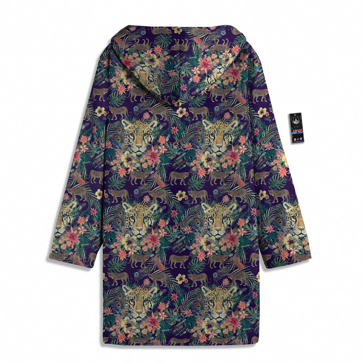 Tiger Flower And Print Pattern Men's Windbreaker Jacket-grizzshop