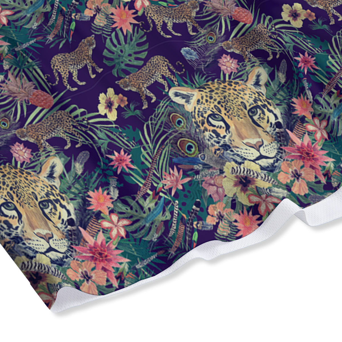 Tiger Flower And Print Pattern Mesh Shorts