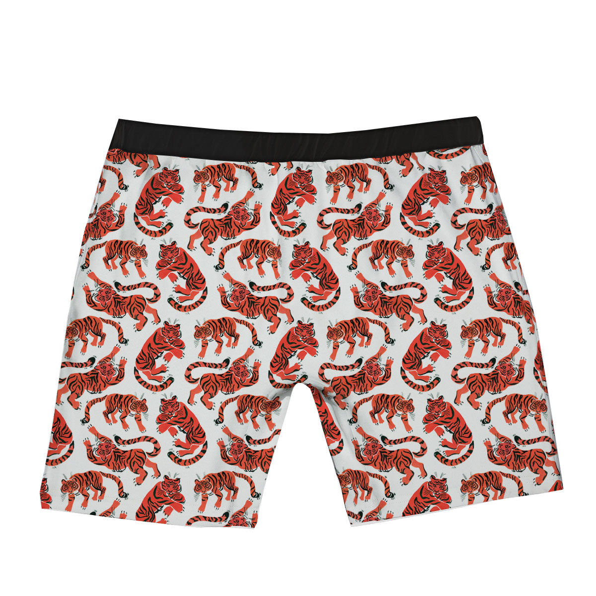 Tiger Gouache Print Pattern Boxer Briefs-grizzshop