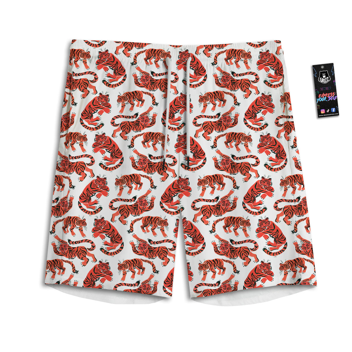 Tribal Maori Print Pattern Men's Athletic Shorts